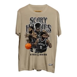 Kyrie Irving Scary Handles T Shirt - Khaki