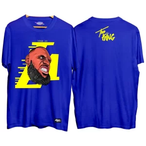 LeBron James Headshot T Shirt - Blue