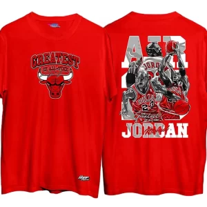 Michael Jordan Goat T Shirt Red