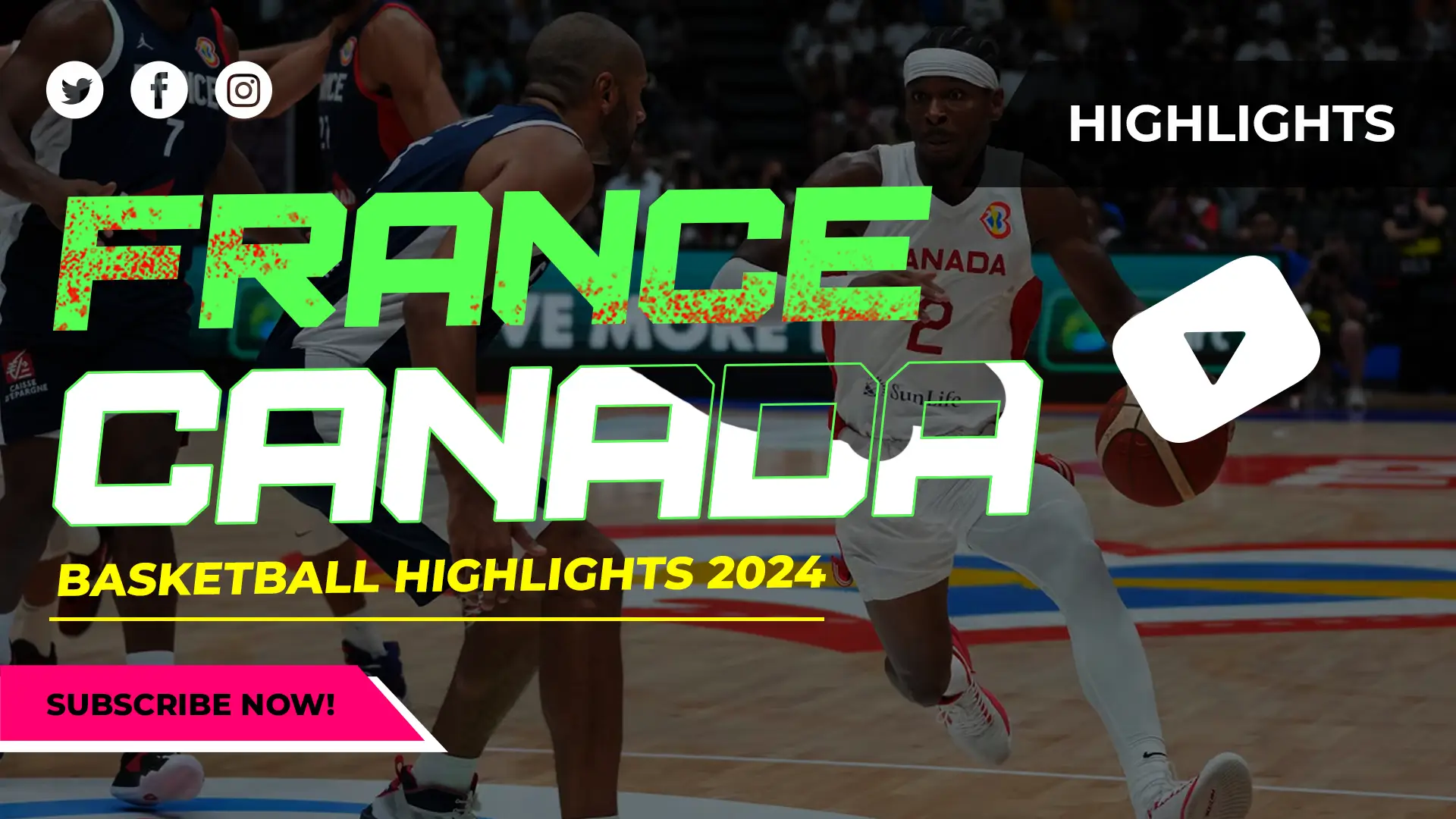 Canada vs France Basketball Highlights 2024