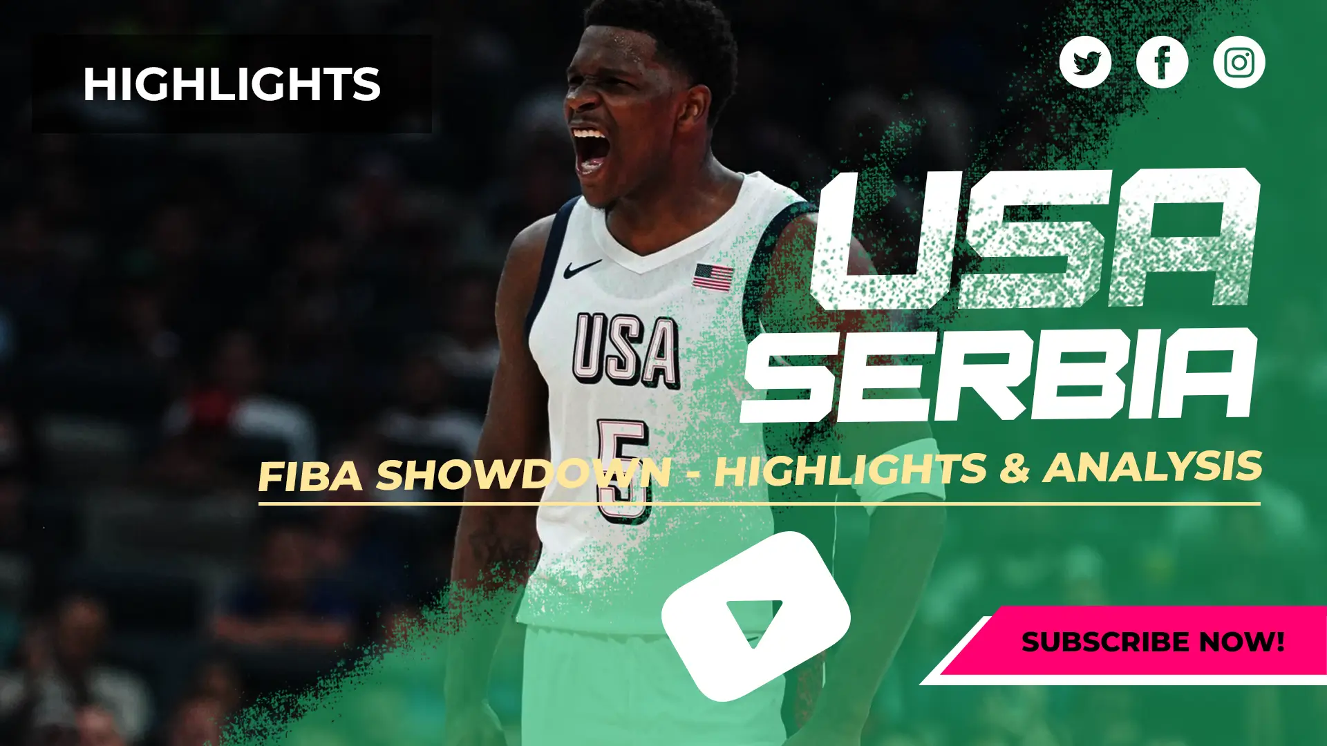 USA vs Serbia Basketball FIBA