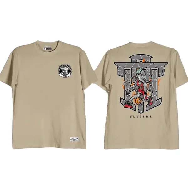 Flue Game Michael Jordan Shirt Khaki