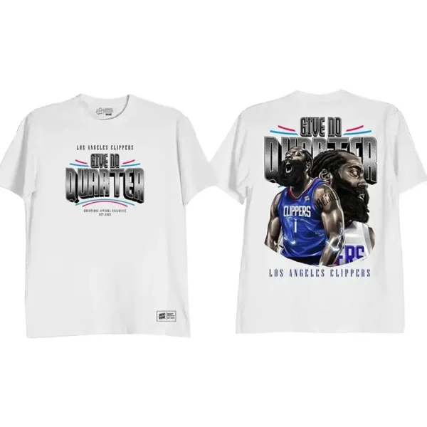 Give No Quarter T Shirt Hames Harden White