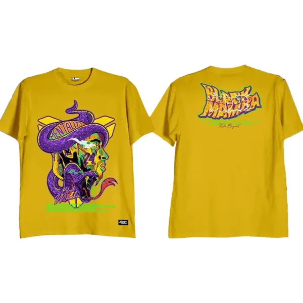 Kobe Mamba Mentality Head Snake Shirt Mustard