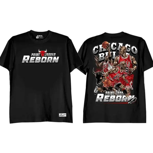 Prime Jordan Reborn Chicago Bulls Shirt Black