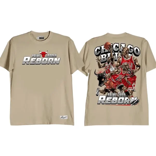 Prime Jordan Reborn Chicago Bulls Shirt Khaki