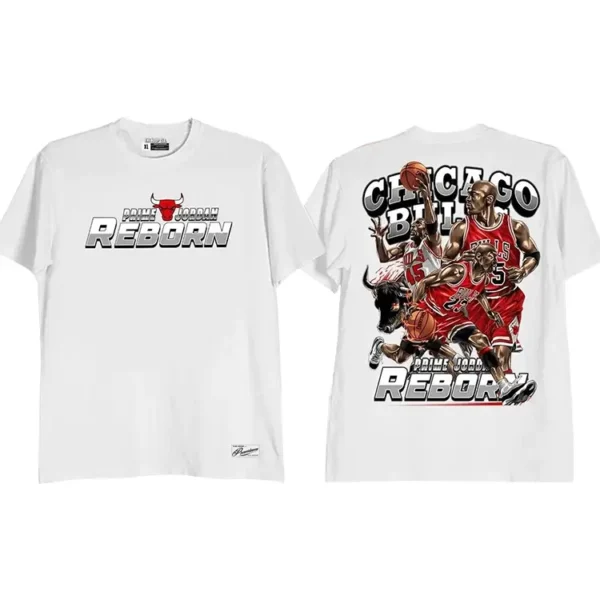 Prime Jordan Reborn Chicago Bulls Shirt White