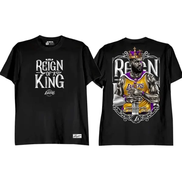 Reign of a King Lebron James Shirt Black