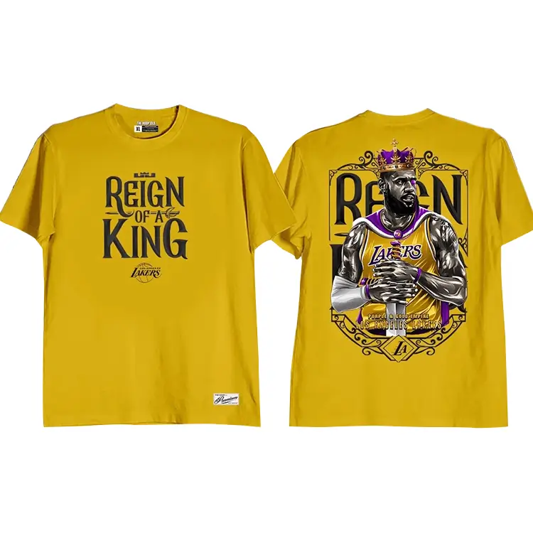 Reign of a King Lebron James Shirt Mustard