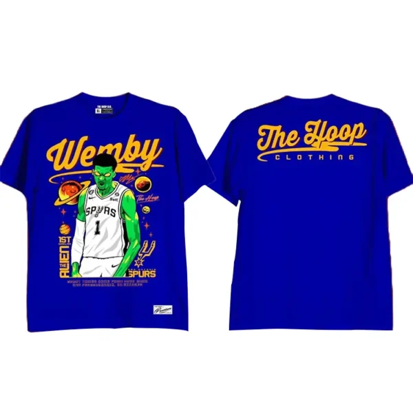 The Alien Victor Wembanyama Shirt Blue