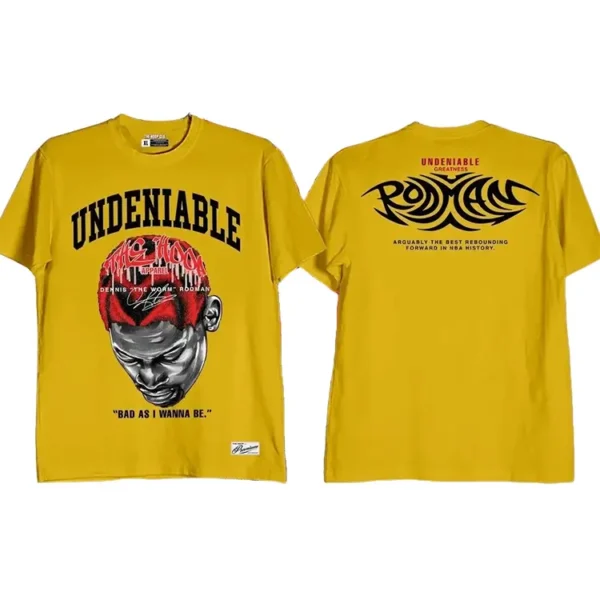 Undeniable Greatness Dennis Rodman Shirt Mustard